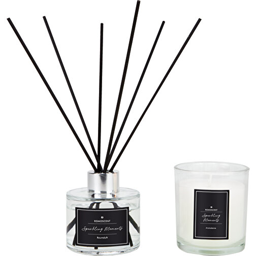 ROMOSCENT® Set di aromi Momenti frizzanti, fragranza per ambienti e candela aromatica, Immagine 3
