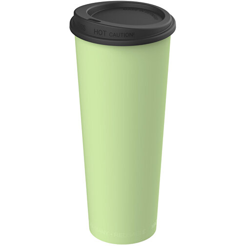 Kaffeebecher 'ToGo', 0,5 L , geselliges grün/schwarz, Kunststoff, 19,20cm (Höhe), Bild 1