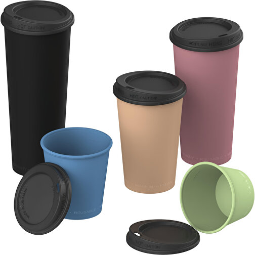 Kaffeebecher 'ToGo', 0,5 L , geselliges grün/schwarz, Kunststoff, 19,20cm (Höhe), Bild 2