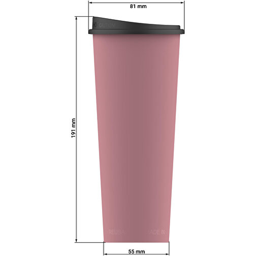 Kaffeebecher 'ToGo', 0,5 L , beständiges braun/schwarz, Kunststoff, 19,20cm (Höhe), Bild 6