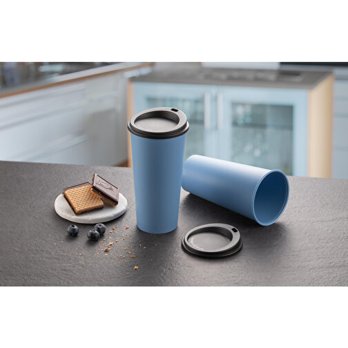Kaffeebecher 'ToGo', 0,4 L , schwarz, Kunststoff, 14,70cm (Höhe), Bild 3