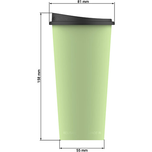 Kaffeebecher 'ToGo', 0,4 L , schwarz, Kunststoff, 14,70cm (Höhe), Bild 6