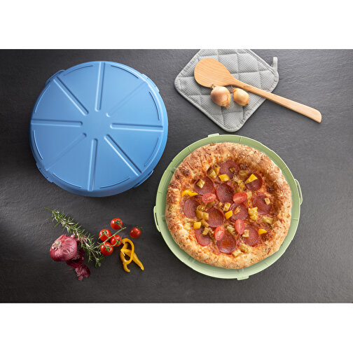 Pizzabox 'ToGo' , behagliches blau/transparent, Kunststoff, 4,50cm (Höhe), Bild 5