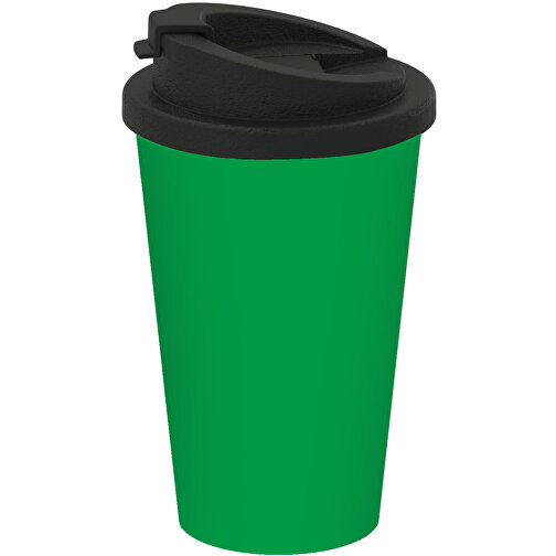 Kaffeebecher 'Premium Deluxe' , standard-grün/schwarz, Kunststoff, 16,50cm (Höhe), Bild 1