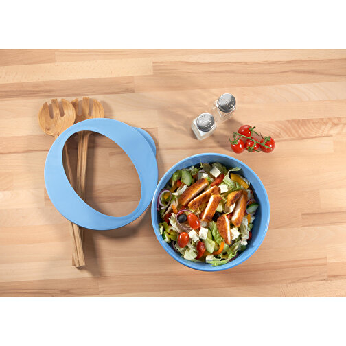 Food-Bowl 'ToGo', 2,2 L , raffiniertes rot/transparent, Kunststoff, 9,20cm (Höhe), Bild 8