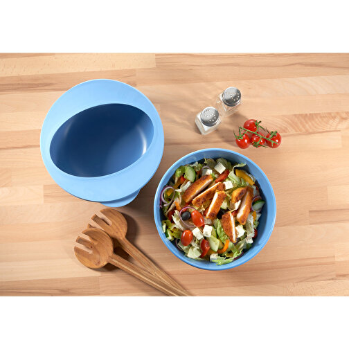 Food-Bowl 'ToGo', 2,2 L , raffiniertes rot/transparent, Kunststoff, 9,20cm (Höhe), Bild 9