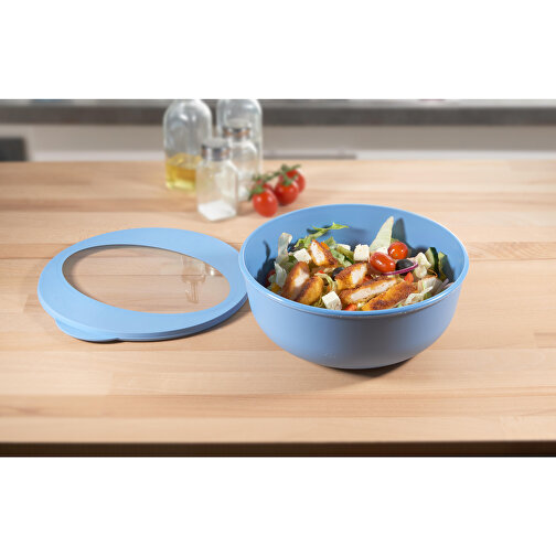Food-Bowl 'ToGo', 2,2 L , geselliges grün/transparent, Kunststoff, 9,20cm (Höhe), Bild 3