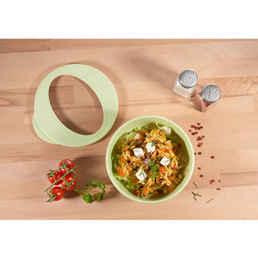 Food-Bowl 'ToGo', 1,0 L , raffiniertes rot/transparent, Kunststoff, 8,20cm (Höhe), Bild 5