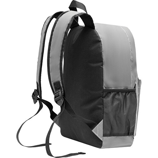 Bright Backpack , silber matt, Polyester, 32,00cm x 40,00cm x 12,00cm (Länge x Höhe x Breite), Bild 3