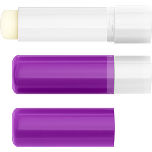 Lippenpflegestift 'Lipcare Original' Mit Polierter Oberfläche , violett / weiss, Kunststoff, 6,90cm (Höhe), Bild 4
