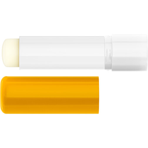 Lippenpflegestift 'Lipcare Original' Mit Polierter Oberfläche , gelb-orange / weiss, Kunststoff, 6,90cm (Höhe), Bild 3