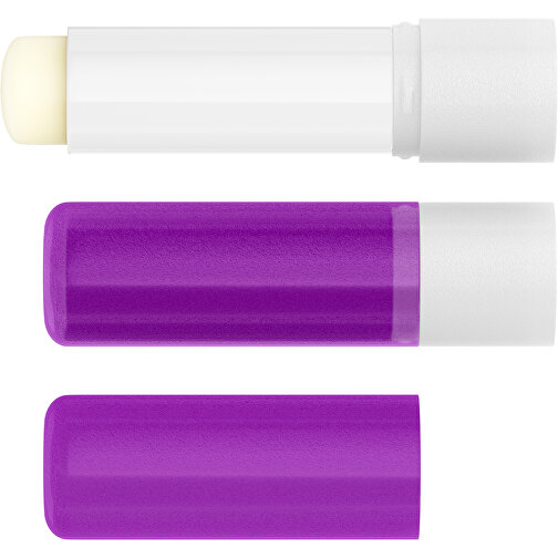 Lippenpflegestift 'Lipcare Original' Mit Gefrosteter Oberfläche , violett / weiß, Kunststoff, 6,90cm (Höhe), Bild 4