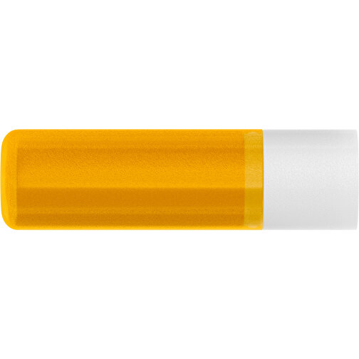 Lippenpflegestift 'Lipcare Original' Mit Gefrosteter Oberfläche , gelb-orange / weiß, Kunststoff, 6,90cm (Höhe), Bild 2