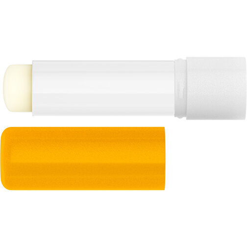 Lippenpflegestift 'Lipcare Original' Mit Gefrosteter Oberfläche , gelb-orange / weiß, Kunststoff, 6,90cm (Höhe), Bild 3