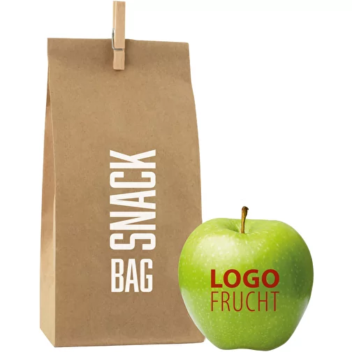 Torba na jablka LogoFruit - zielona - truskawkowa, Obraz 1