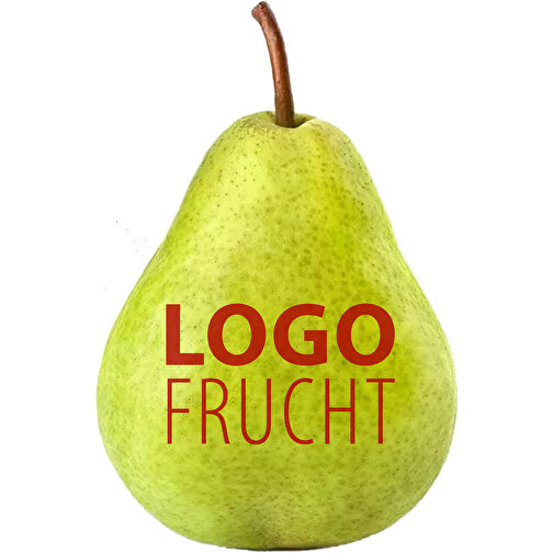 LogoFrucht Birne - Strawberry , rot, 7,00cm x 10,00cm x 7,00cm (Länge x Höhe x Breite), Bild 1