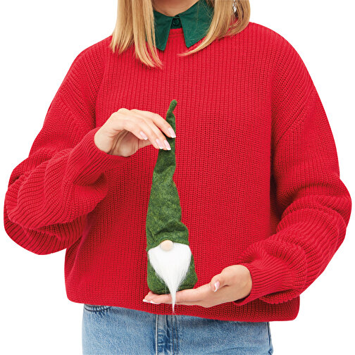 Filz-Weihnachts-Wichtel Mit Zipfelmütze HANS , grün, Polyester / Polypropylen, , Bild 5
