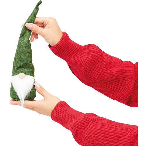 Filz-Weihnachts-Wichtel Mit Zipfelmütze HANS , grün, Polyester / Polypropylen, , Bild 6