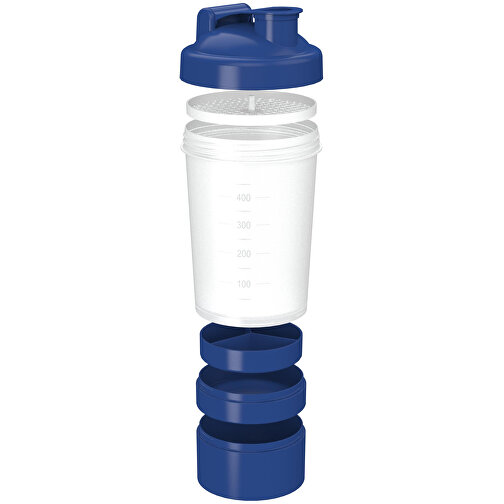 Shaker 'Protein', Pro 2+, 0,40 L , transparent/teal, Kunststoff, 22,80cm (Höhe), Bild 4