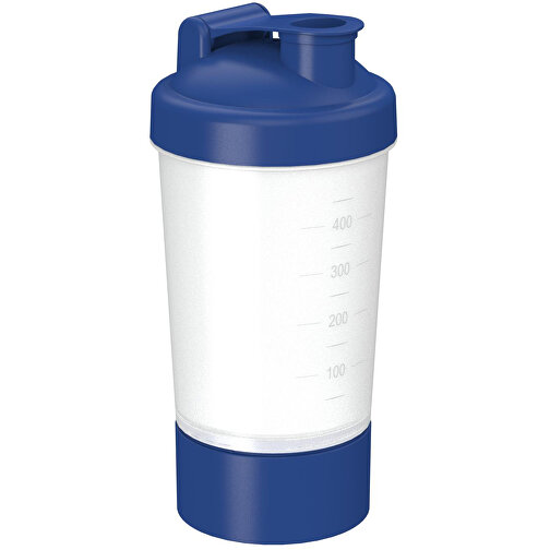 Shaker 'Protein', Pro 1, 0,40 L , transparent/standard-blau PP, Kunststoff, 20,80cm (Höhe), Bild 1