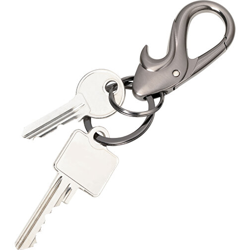 TROIKA Schlüsselanhänger DROP , Troika, gunmetal, Metallguss, 8,50cm x 1,20cm x 3,50cm (Länge x Höhe x Breite), Bild 2