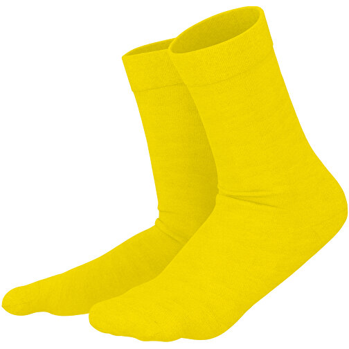 Adam - Die Premium Business Socke , gelb, 85% Natur Baumwolle, 12% regeniertes umwelftreundliches Polyamid, 3% Elastan, 36,00cm x 0,40cm x 8,00cm (Länge x Höhe x Breite), Bild 1