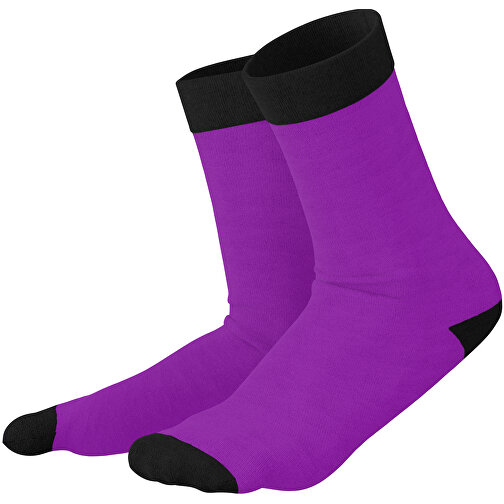 Adam - Die Premium Business Socke , dunkelmagenta / schwarz, 85% Natur Baumwolle, 12% regeniertes umwelftreundliches Polyamid, 3% Elastan, 36,00cm x 0,40cm x 8,00cm (Länge x Höhe x Breite), Bild 1