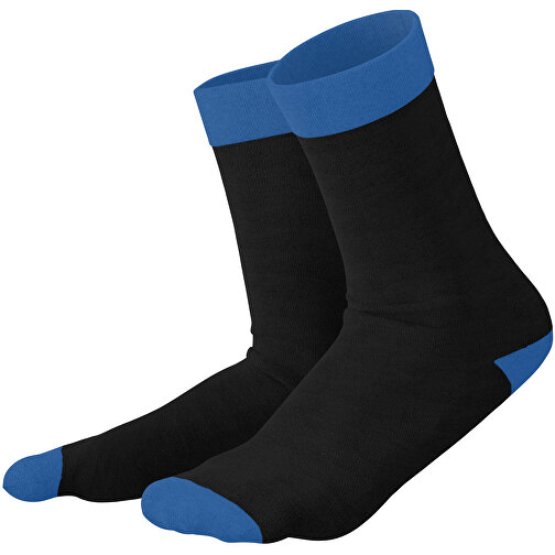 Adam - Die Premium Business Socke , schwarz / dunkelblau, 85% Natur Baumwolle, 12% regeniertes umwelftreundliches Polyamid, 3% Elastan, 36,00cm x 0,40cm x 8,00cm (Länge x Höhe x Breite), Bild 1