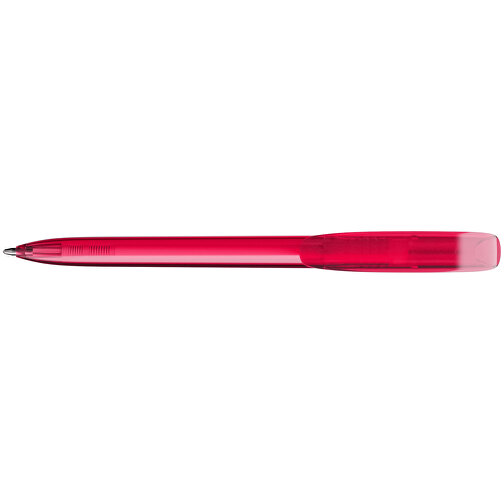 BIC® Super Clip Kugelschreiber Siebdruck , BiC, transparentes rosa, Kunststoff, 14,40cm x 1,20cm (Länge x Breite), Bild 3