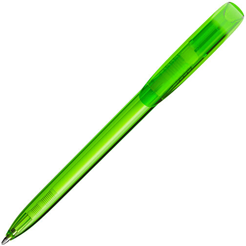 BIC® Super Clip Kugelschreiber Siebdruck , BiC, transparentes grün, Kunststoff, 14,40cm x 1,20cm (Länge x Breite), Bild 2