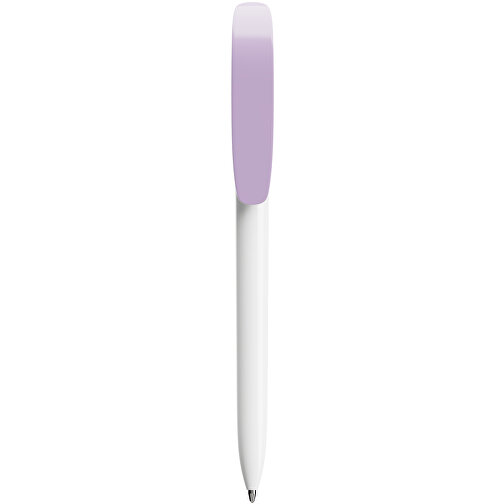 BIC® Super Clip Kugelschreiber Siebdruck , BiC, weiß/pastelllila, Kunststoff, 14,40cm x 1,20cm (Länge x Breite), Bild 1