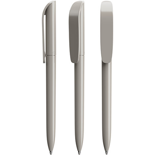 BIC® Super Clip Kugelschreiber Siebdruck , BiC, grau, Kunststoff, 14,40cm x 1,20cm (Länge x Breite), Bild 4