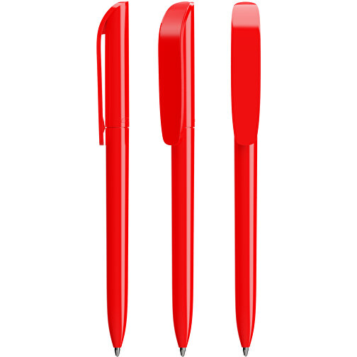 BIC® Super Clip Kugelschreiber Siebdruck , BiC, rot, Kunststoff, 14,40cm x 1,20cm (Länge x Breite), Bild 4