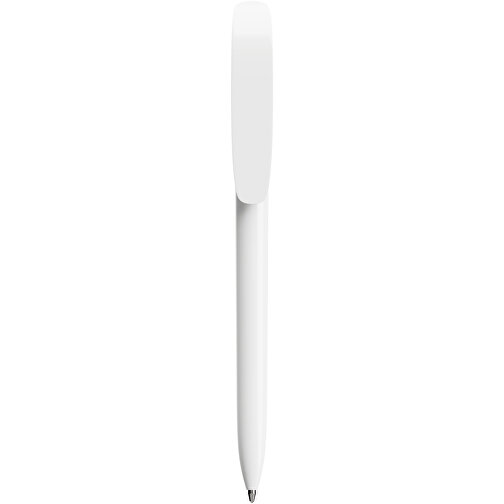 BIC® Super Clip Kugelschreiber Siebdruck , BiC, weiß, Kunststoff, 14,40cm x 1,20cm (Länge x Breite), Bild 1