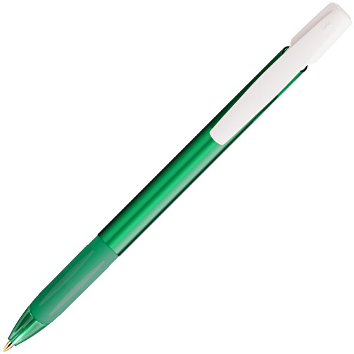 BIC® Media Clic Grip Kugelschreiber , BiC, gefrostetes dunkelgrün/gefrostetes weiß, Kunststoff, 14,70cm x 1,30cm (Länge x Breite), Bild 2