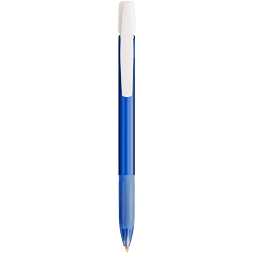 BIC® Media Clic Grip Kugelschreiber , BiC, gefrostetes dunkelblau/gefrostetes weiß, Kunststoff, 14,70cm x 1,30cm (Länge x Breite), Bild 1