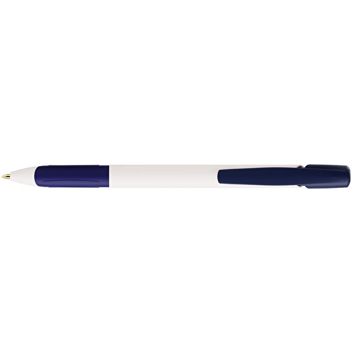 BIC® Ecolutions® Media Clic Grip Kugelschreiber , BiC, weiß/marineblau, 37% Kunstoff recycelten, 14,70cm x 1,30cm (Länge x Breite), Bild 3