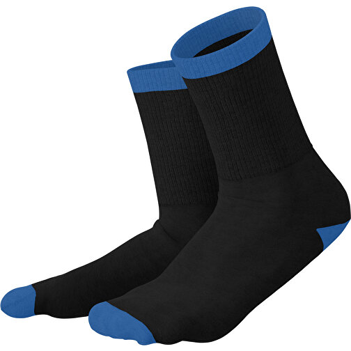 Boris - Die Premium Tennis Socke , schwarz / dunkelblau, 85% Natur Baumwolle, 12% regeniertes umwelftreundliches Polyamid, 3% Elastan, 36,00cm x 0,40cm x 8,00cm (Länge x Höhe x Breite), Bild 1