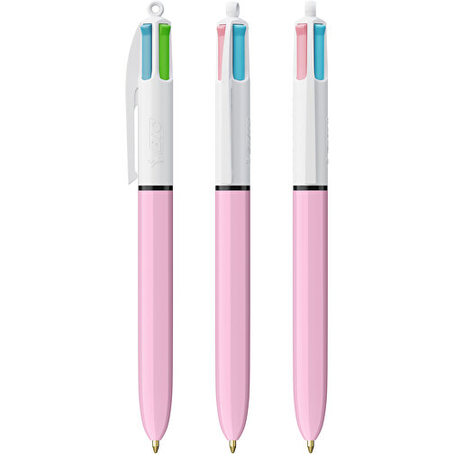 BIC® 4 Colours Fashion Kugelschreiber Digital , BiC, weiß/pastelllila, Kunststoff, 14,40cm x 1,60cm (Länge x Breite), Bild 4