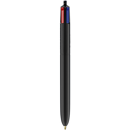 BIC® 4 Colours Kugelschreiber Digital , BiC, schwarz, Kunststoff, 14,40cm x 1,60cm (Länge x Breite), Bild 1