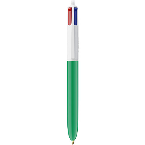 BIC® 4 Colours Kugelschreiber Digital , BiC, weiß/grün, Kunststoff, 14,40cm x 1,60cm (Länge x Breite), Bild 1