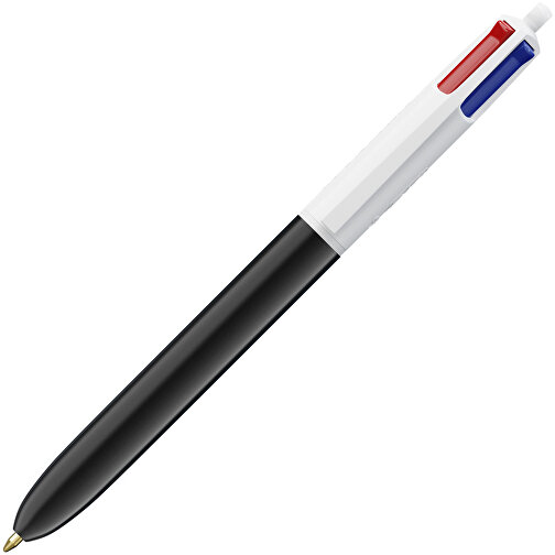BIC® 4 Colours Kugelschreiber Digital , BiC, weiß/schwarz, Kunststoff, 14,40cm x 1,60cm (Länge x Breite), Bild 2