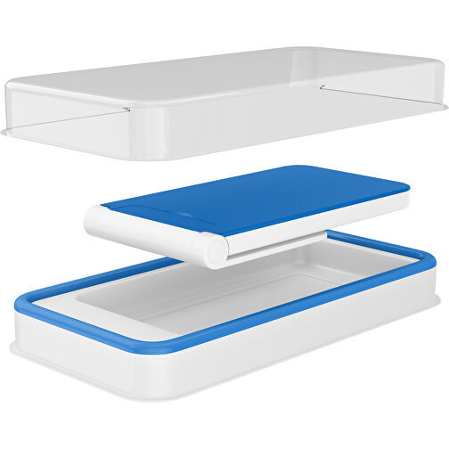 WirelessView - Der Klapp-Ständer Mit Kabellosem Ladegerät , kobaltblau / weiß, Kunststoff, 13,60cm x 1,30cm x 7,30cm (Länge x Höhe x Breite), Bild 3