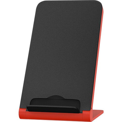 WirelessView - Der Klapp-Ständer Mit Kabellosem Ladegerät , schwarz / rot, Kunststoff, 13,60cm x 1,30cm x 7,30cm (Länge x Höhe x Breite), Bild 2