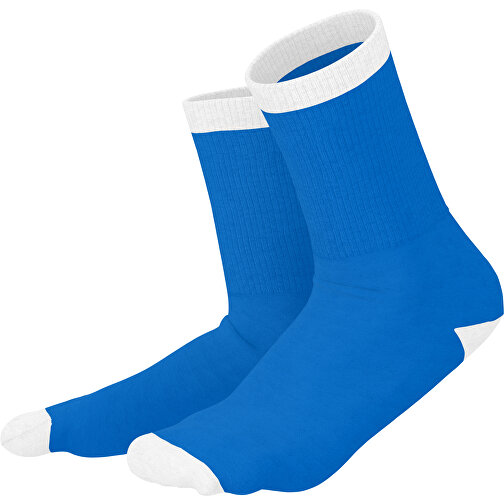 Boris - Die Premium Tennis Socke , kobaltblau / weiss, 85% Natur Baumwolle, 12% regeniertes umwelftreundliches Polyamid, 3% Elastan, 36,00cm x 0,40cm x 8,00cm (Länge x Höhe x Breite), Bild 1