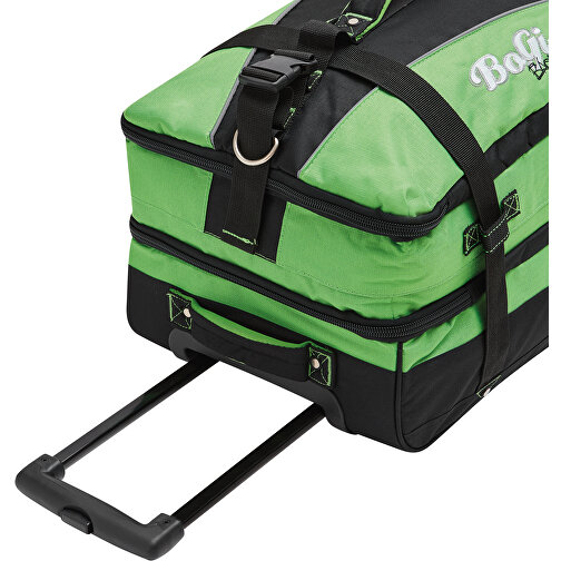 Trolley-Reisetasche BoGi S , grün, schwarz, 600D Polyester / Rib Stop, 48,00cm x 25,00cm x 34,00cm (Länge x Höhe x Breite), Bild 10