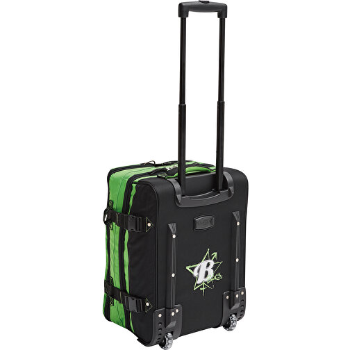 Trolley-Reisetasche BoGi S , grün, schwarz, 600D Polyester / Rib Stop, 48,00cm x 25,00cm x 34,00cm (Länge x Höhe x Breite), Bild 3