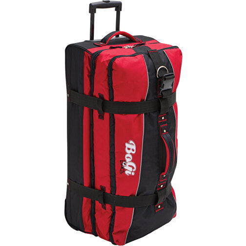 Trolley-Reisetasche BoGi XL , rot, schwarz, 600D Polyester / Rib Stop, 82,00cm x 35,00cm x 39,00cm (Länge x Höhe x Breite), Bild 1