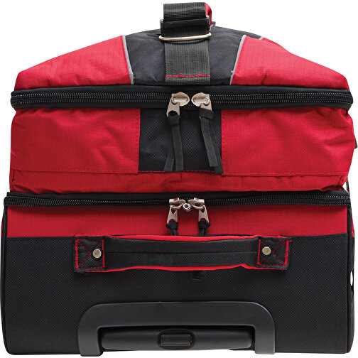 Trolley-Reisetasche BoGi XL , rot, schwarz, 600D Polyester / Rib Stop, 82,00cm x 35,00cm x 39,00cm (Länge x Höhe x Breite), Bild 7