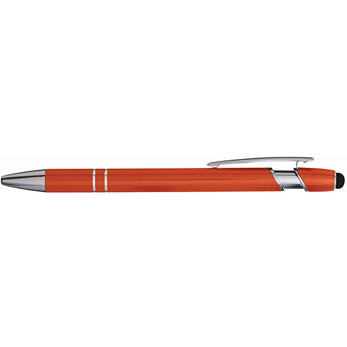Aluminium-Kugelschreiber MERCHANT , orange, Aluminium / Silikon, 14,20cm (Länge), Bild 3